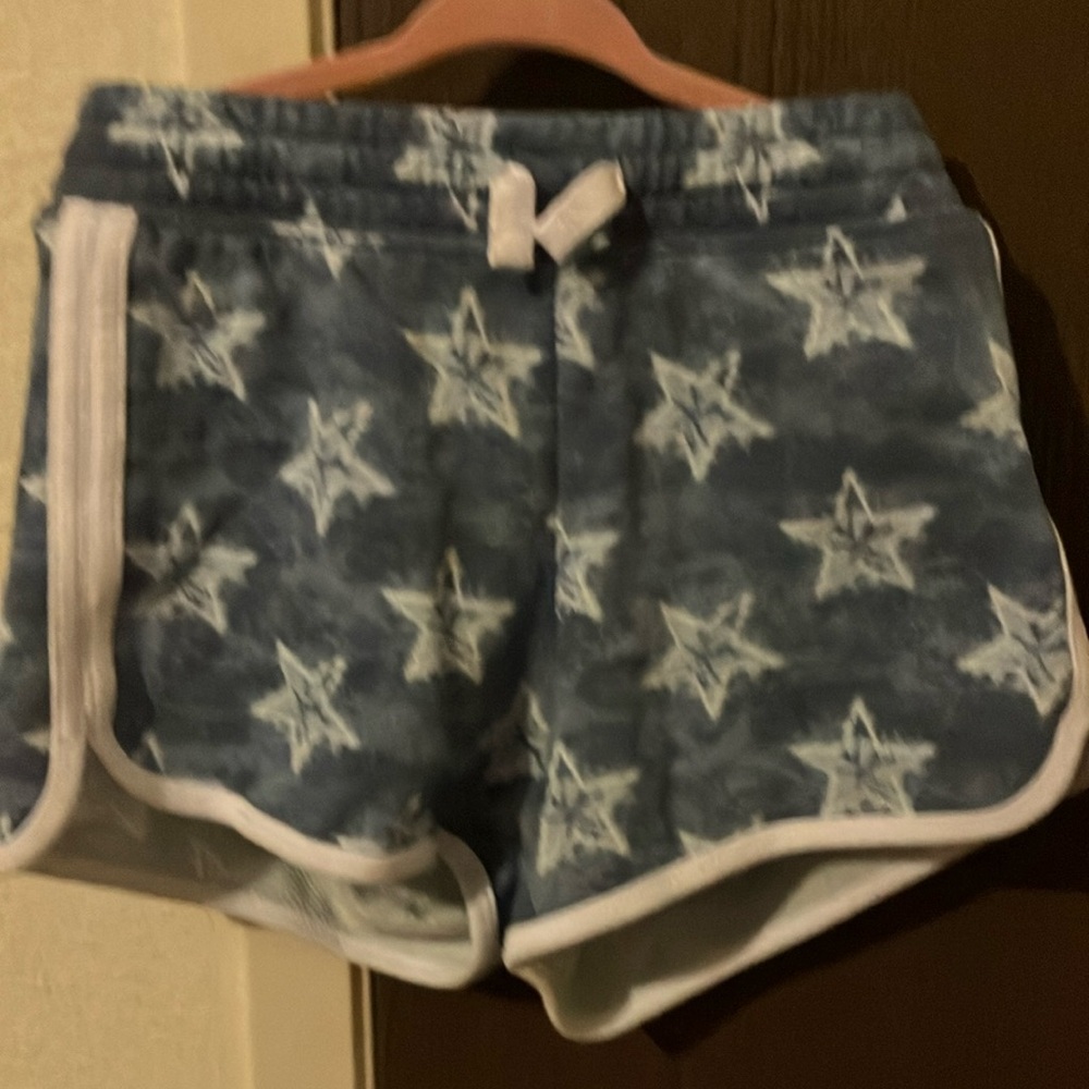 Star Patterned Blue Shorts